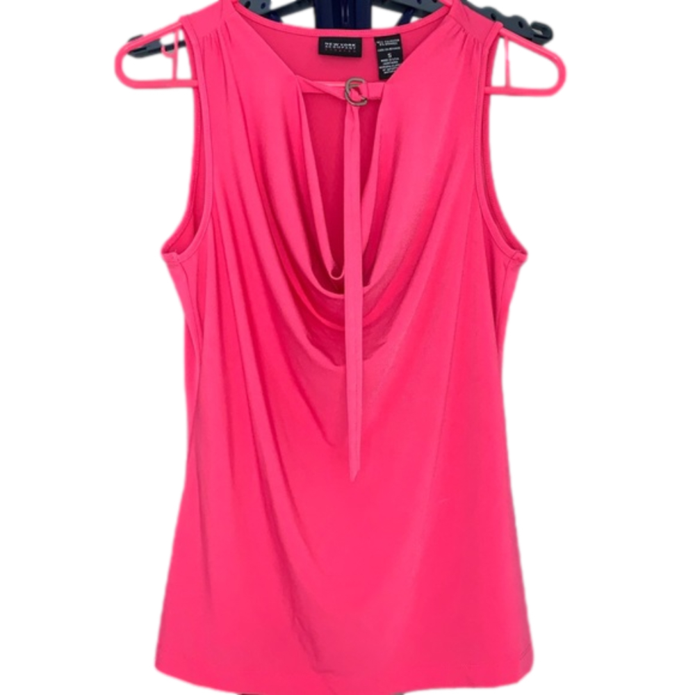 New York & Company Sleeveless Top Dressy Pink Size S